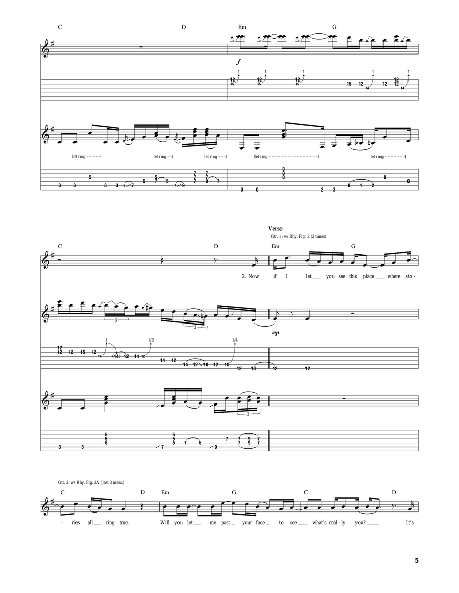 Green Grass And High Tides Electric Guitar scores gallery preview page 5