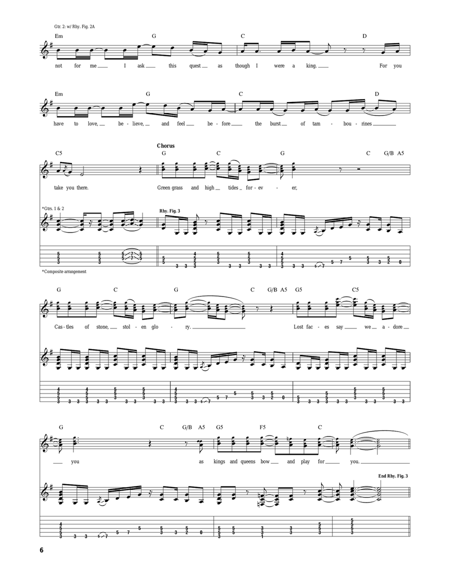 Green Grass And High Tides Electric Guitar scores gallery preview page 6