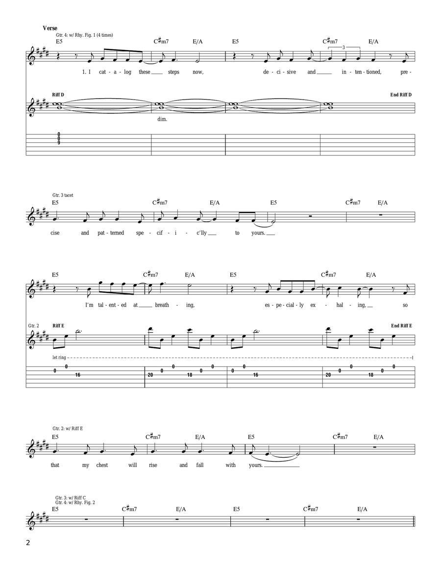 Bend And Not Break Bend And Not Break Acoustic Guitar scores gallery preview page 2