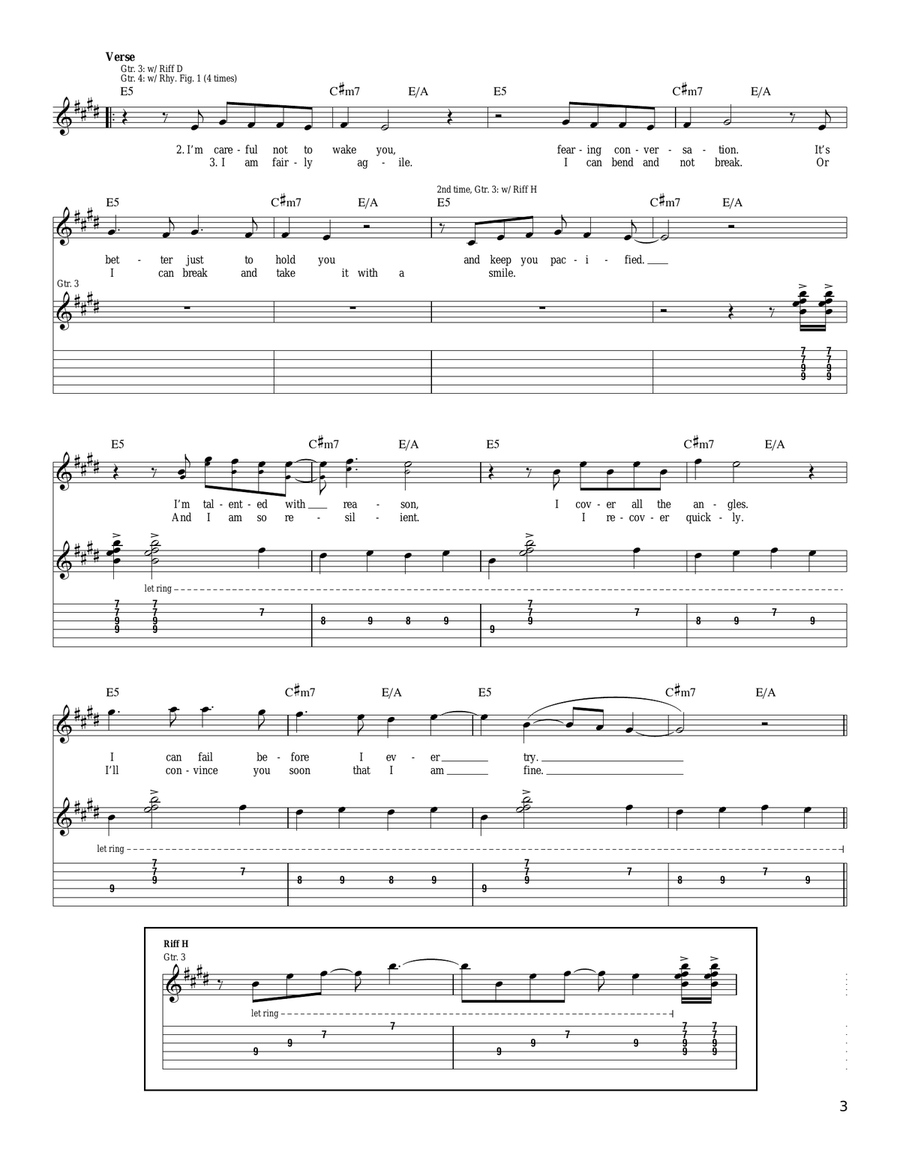 Bend And Not Break Bend And Not Break Acoustic Guitar scores gallery preview page 3