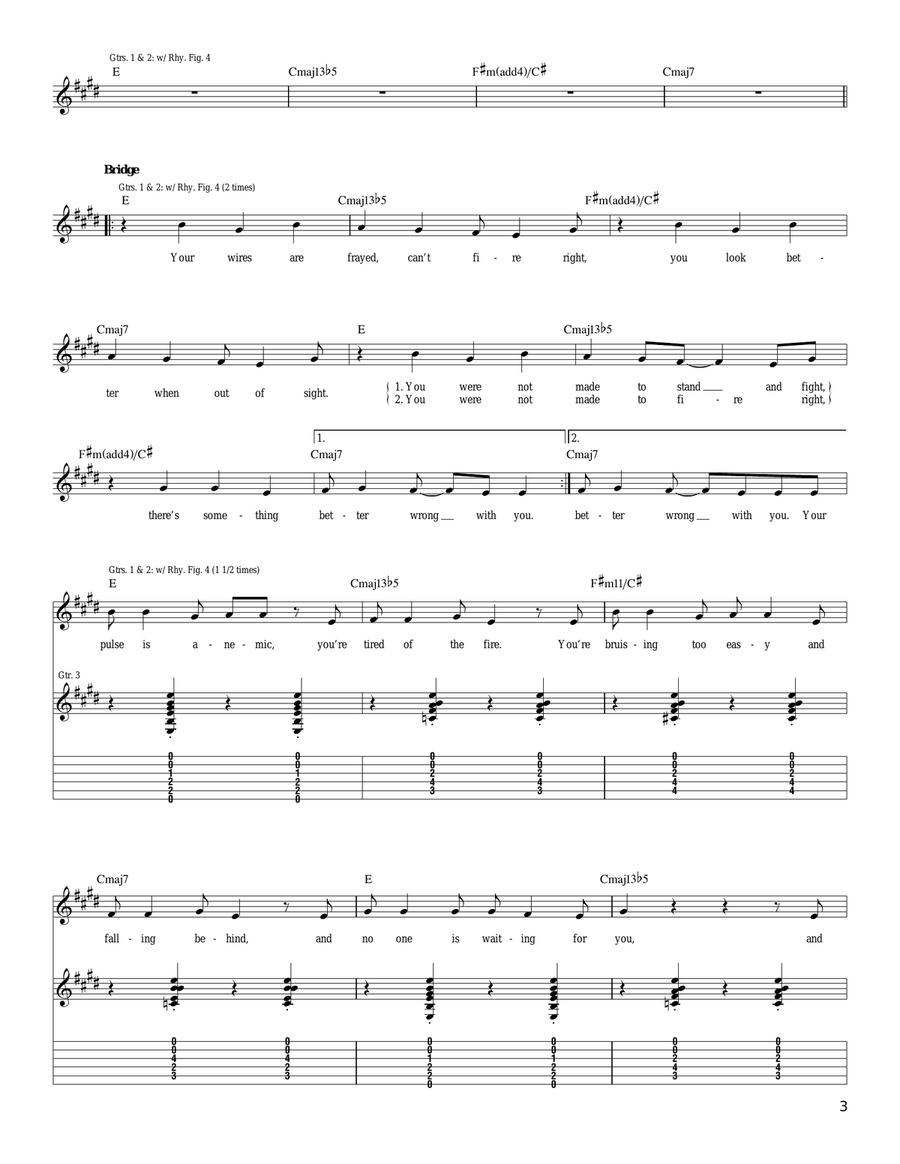 If You Can't Leave It Be, Might As Well Make It Bleed Acoustic Guitar scores gallery preview page 3