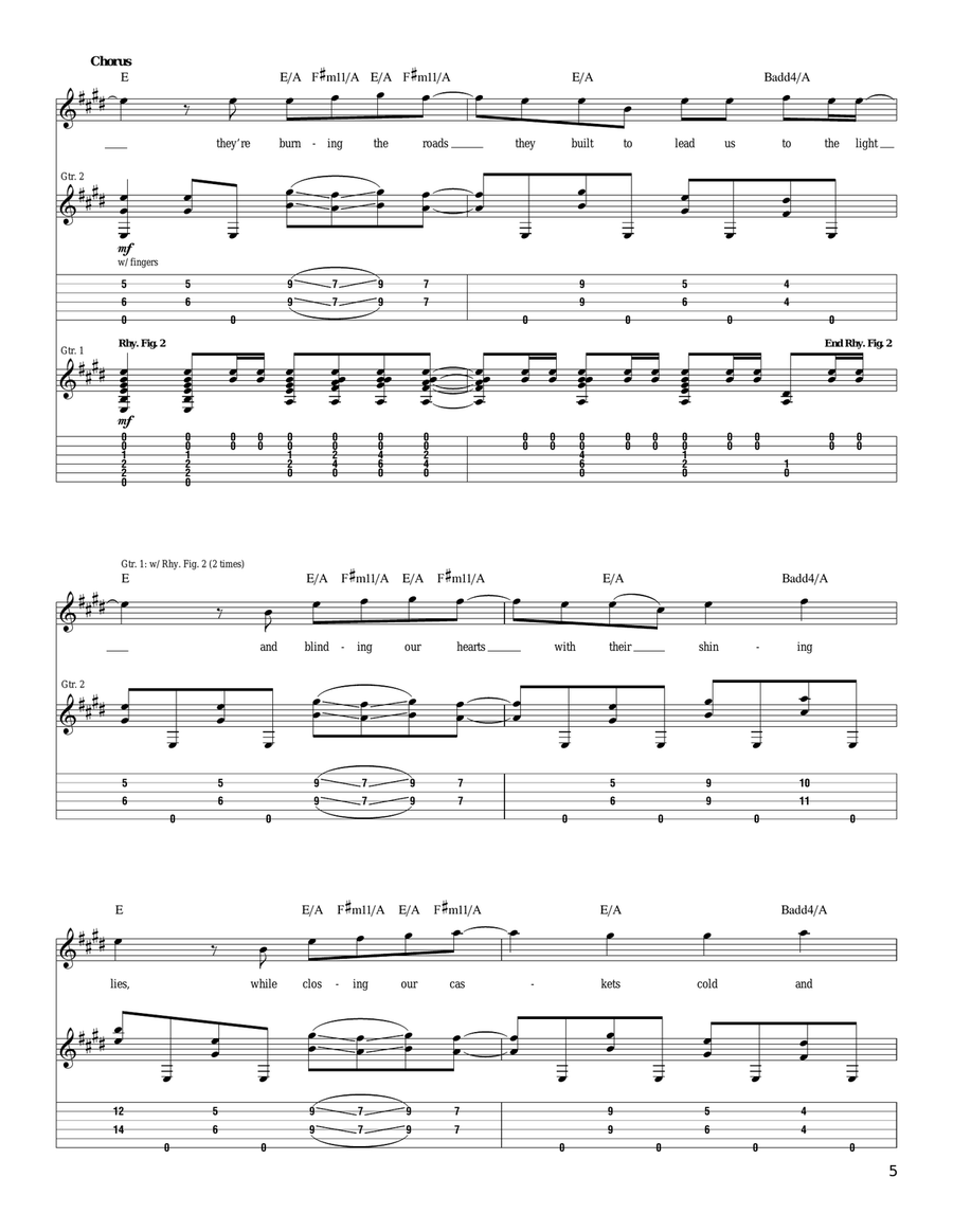 Several Ways To Die Trying Acoustic Guitar scores gallery preview page 5