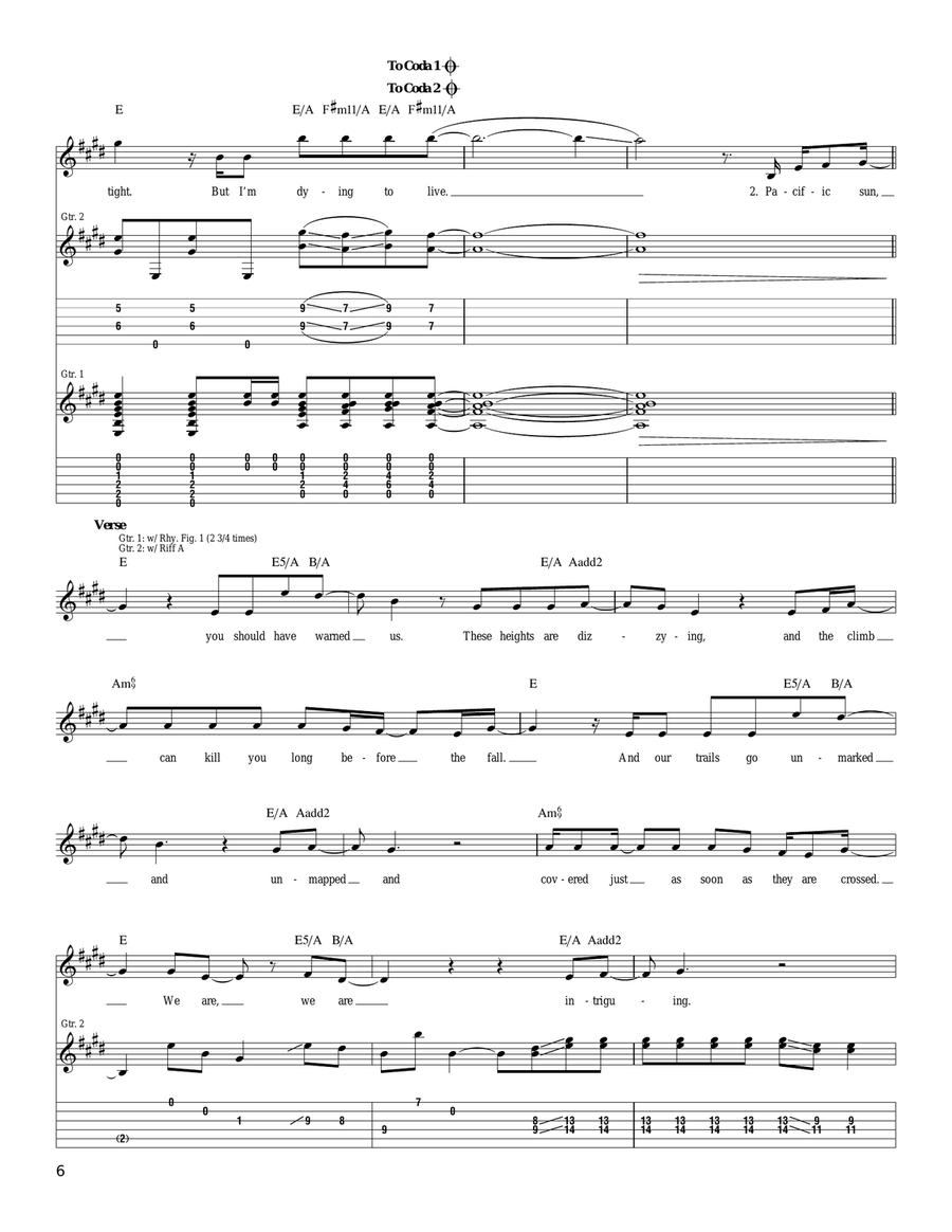 Several Ways To Die Trying Acoustic Guitar scores gallery preview page 6