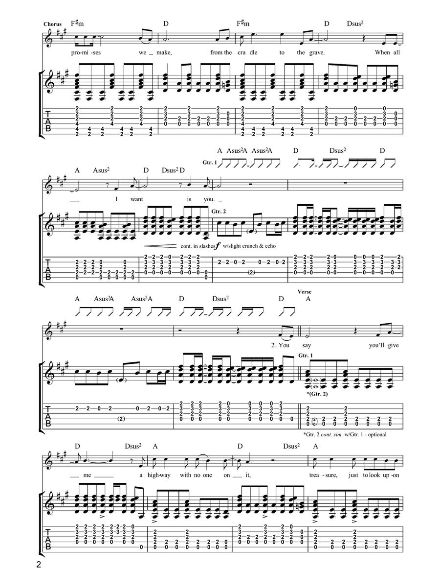 All I Want Is You All I Want Is You Acoustic Guitar scores gallery preview page 2