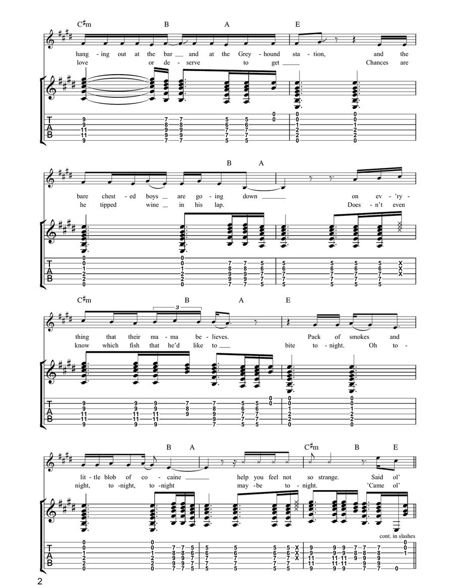 Trani Trani Acoustic Guitar scores gallery preview page 2