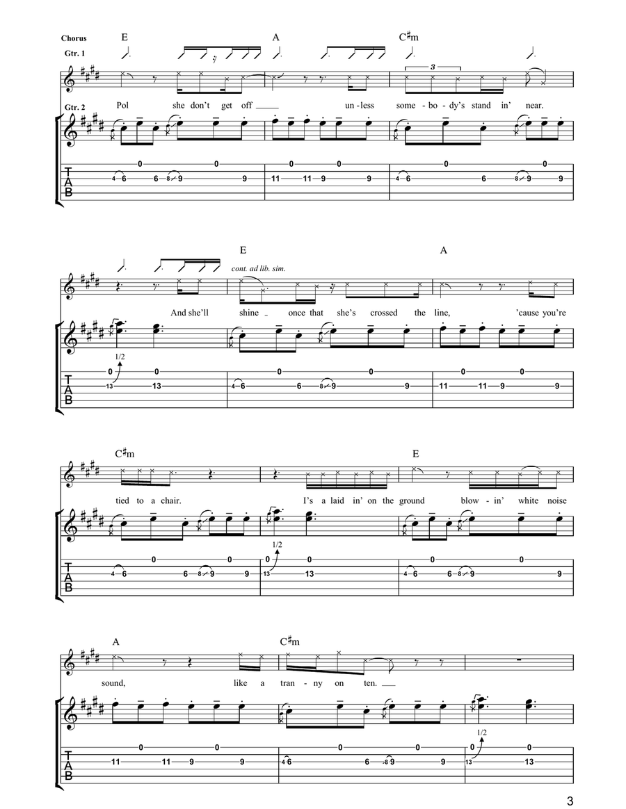 Trani Trani Acoustic Guitar scores gallery preview page 3