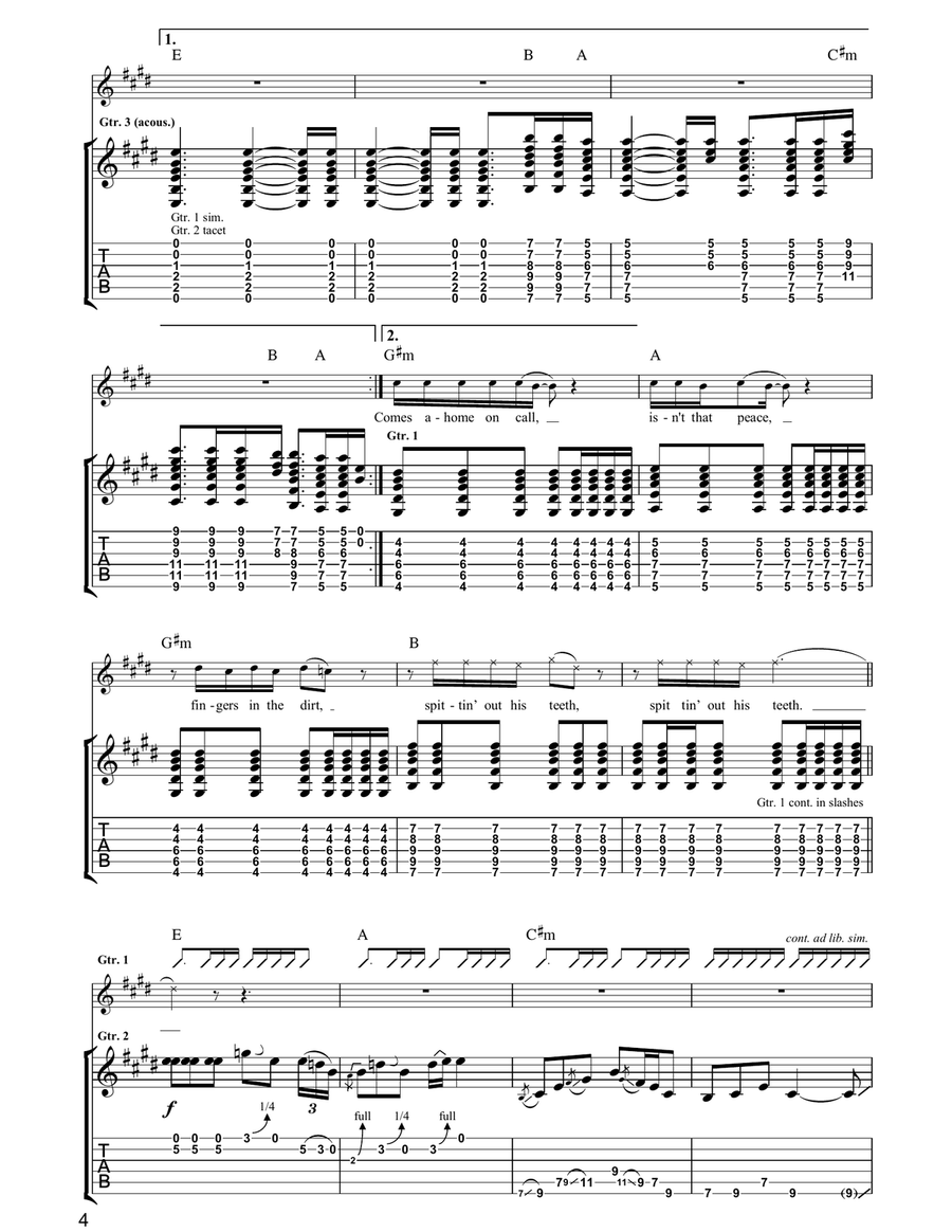 Trani Trani Acoustic Guitar scores gallery preview page 4