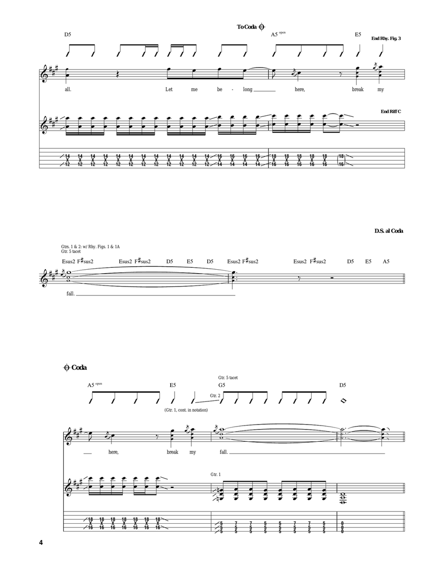 Break My Fall Acoustic Guitar scores gallery preview page 4