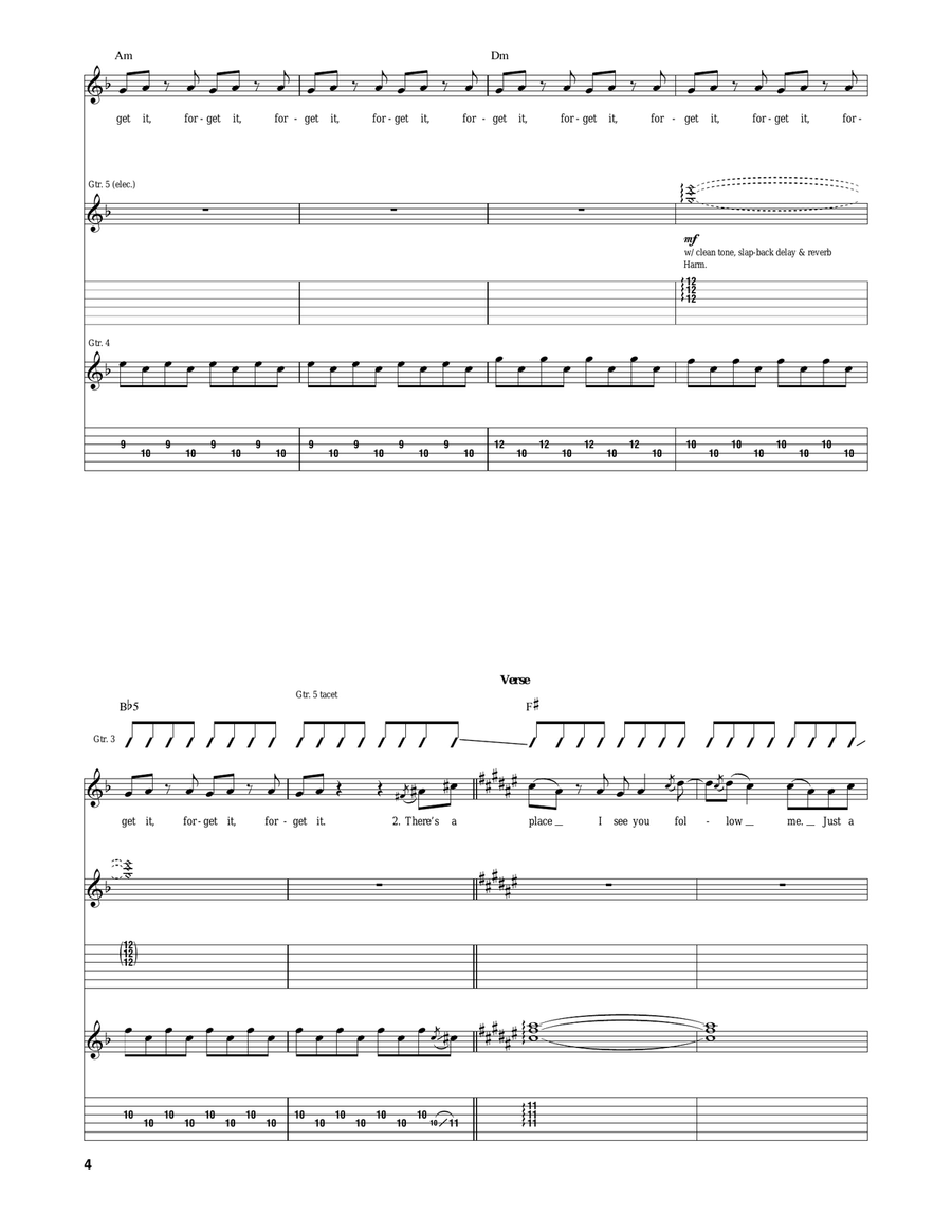 Forget It Forget It Acoustic Guitar scores gallery preview page 4