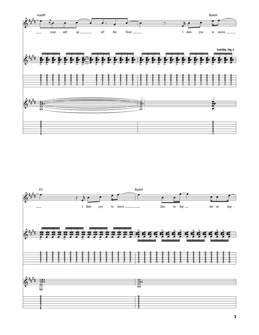 Dare You To Move Acoustic Guitar scores gallery preview page 3