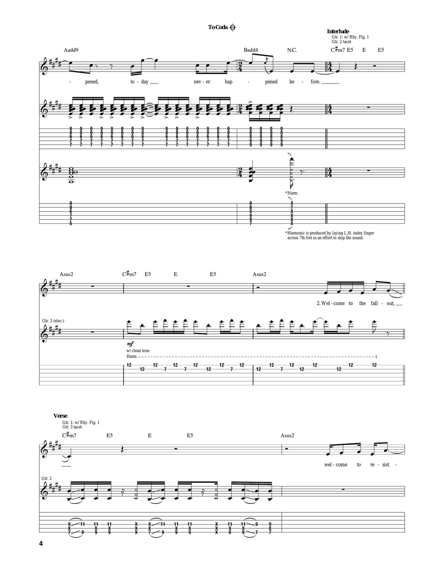 Dare You To Move Acoustic Guitar scores gallery preview page 4