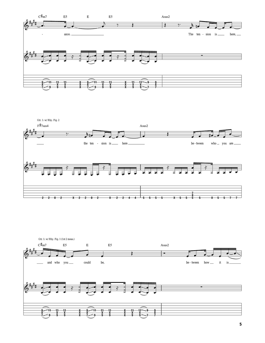 Dare You To Move Acoustic Guitar scores gallery preview page 5