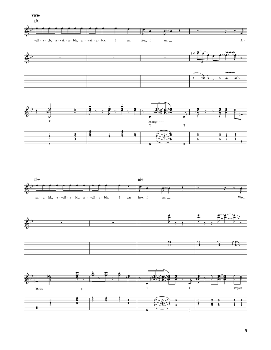 I'm Easy I'm Easy Acoustic Guitar scores gallery preview page 3