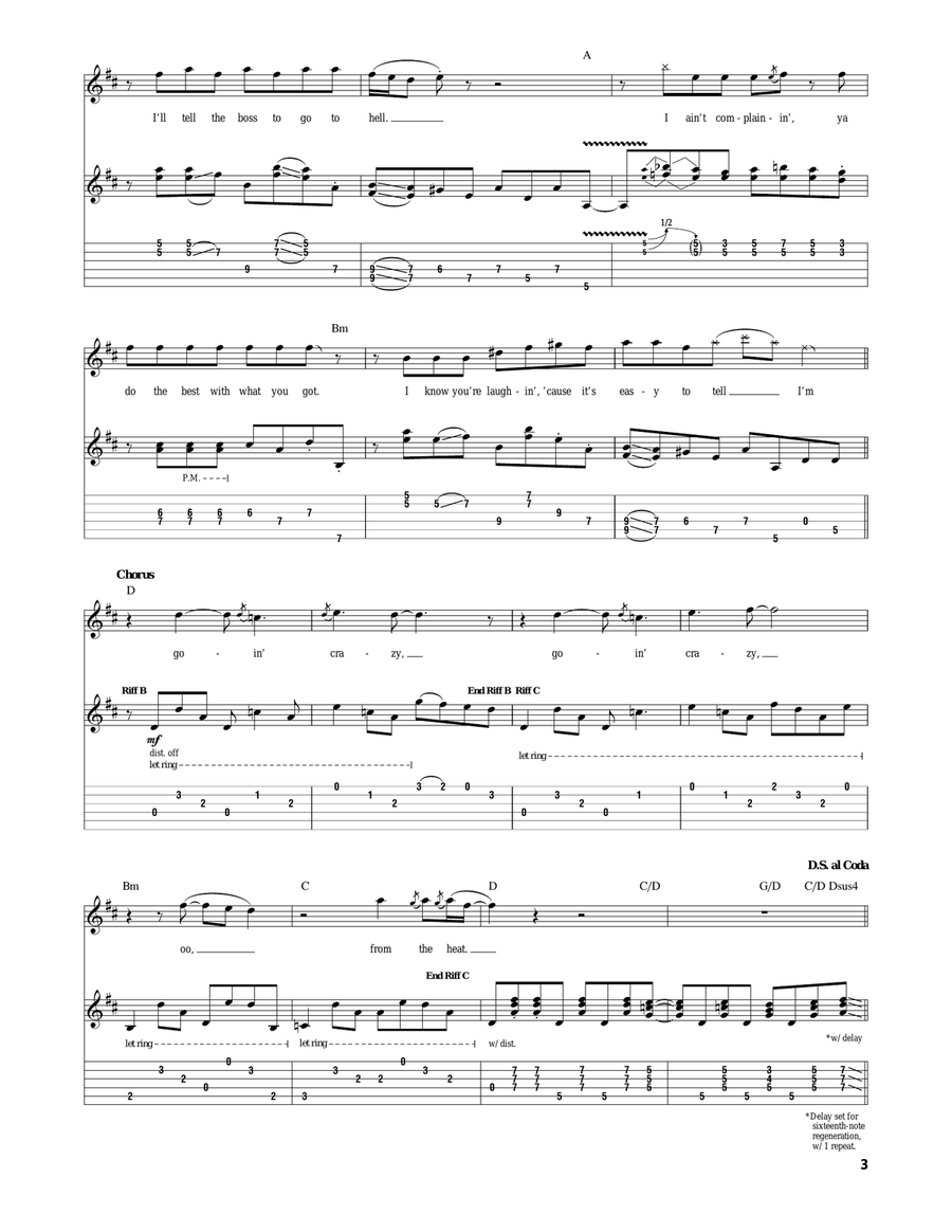 Goin' Crazy Goin' Crazy Acoustic Guitar scores gallery preview page 3