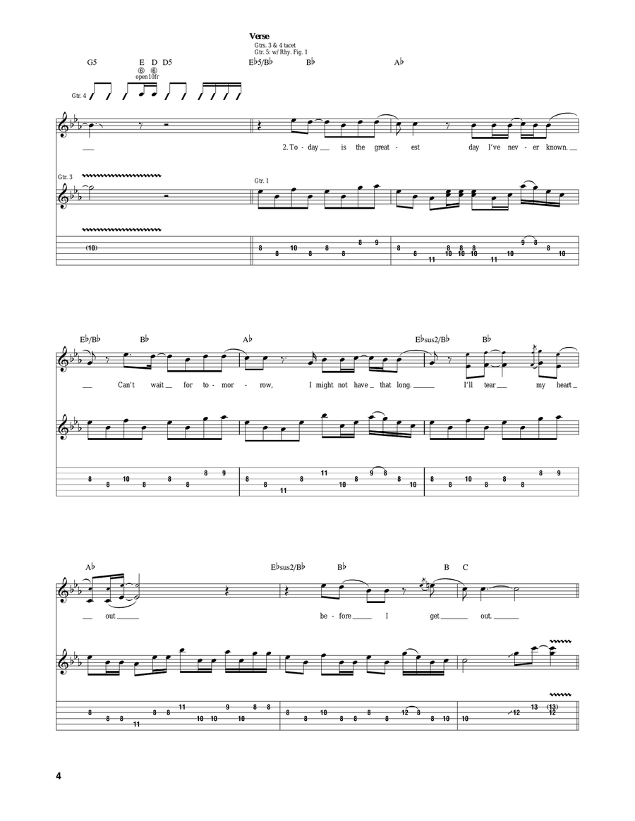 Today Today Acoustic Guitar scores gallery preview page 4