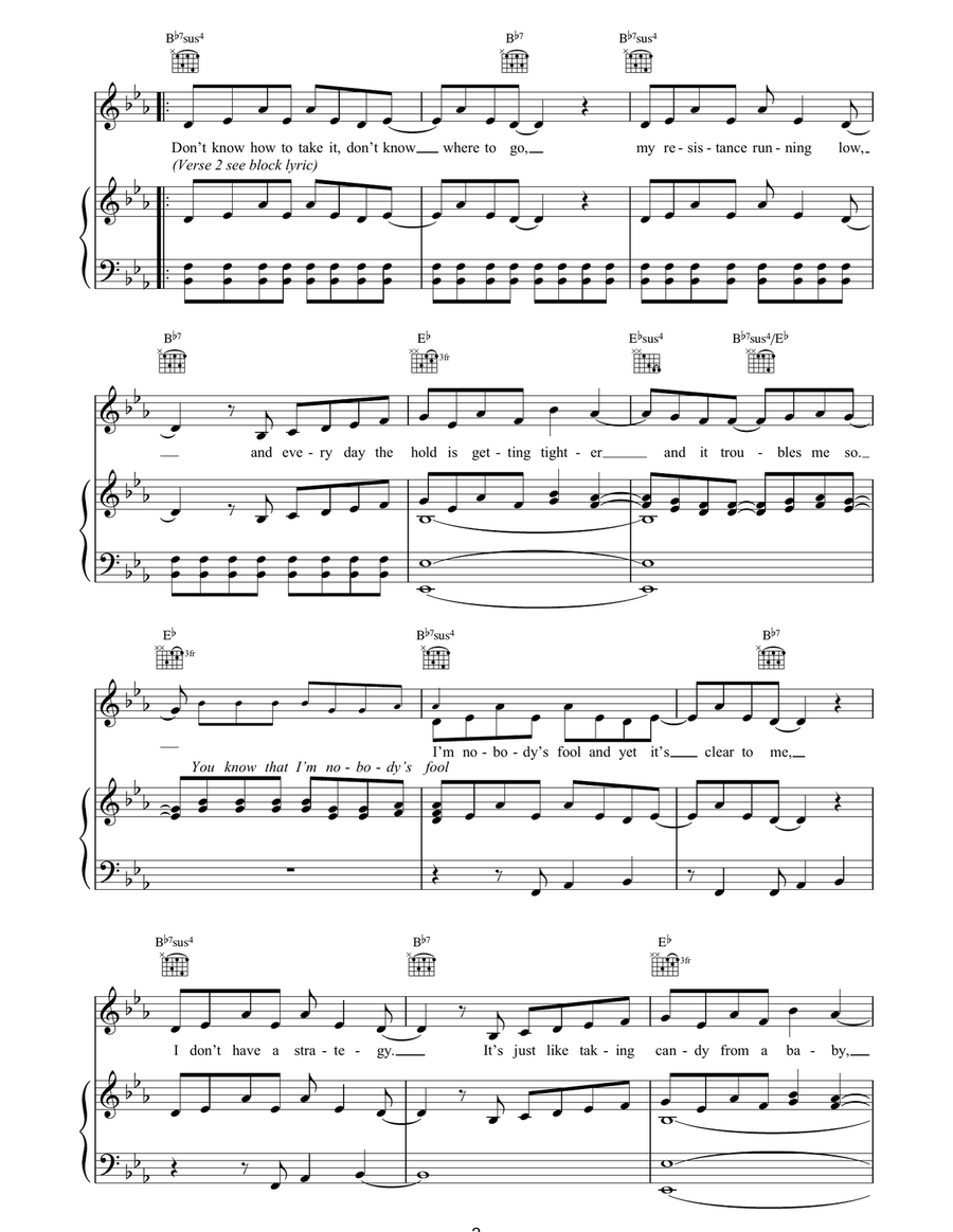 Under Attack Under Attack Piano, Vocal, Guitar scores gallery preview page 2