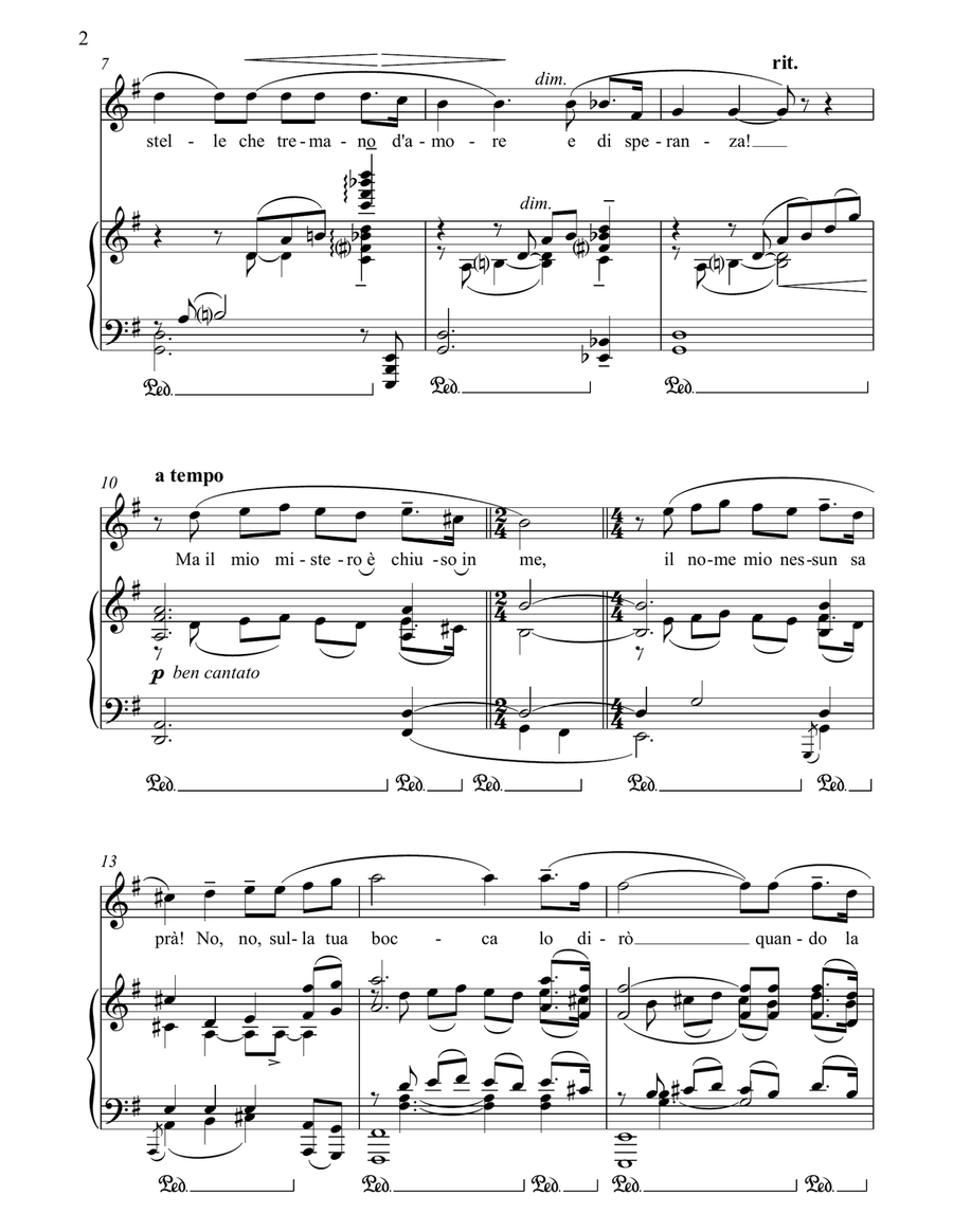 Nessun Dorma by Giacomo Puccini Acoustic Guitar - Digital Sheet Music page 2