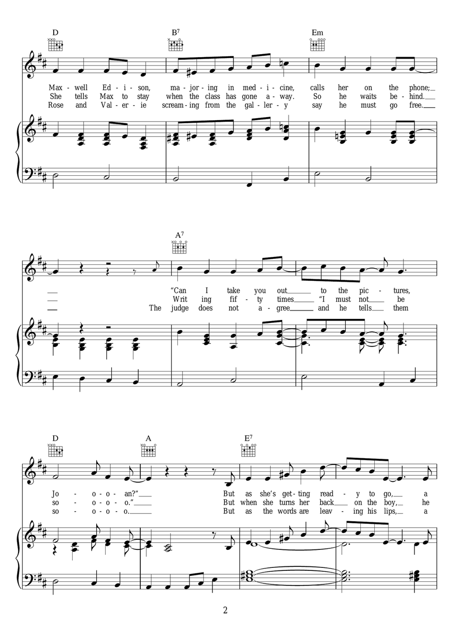 Maxwell's Silver Hammer Maxwell's Silver Hammer Piano, Vocal, Guitar scores gallery preview page 2