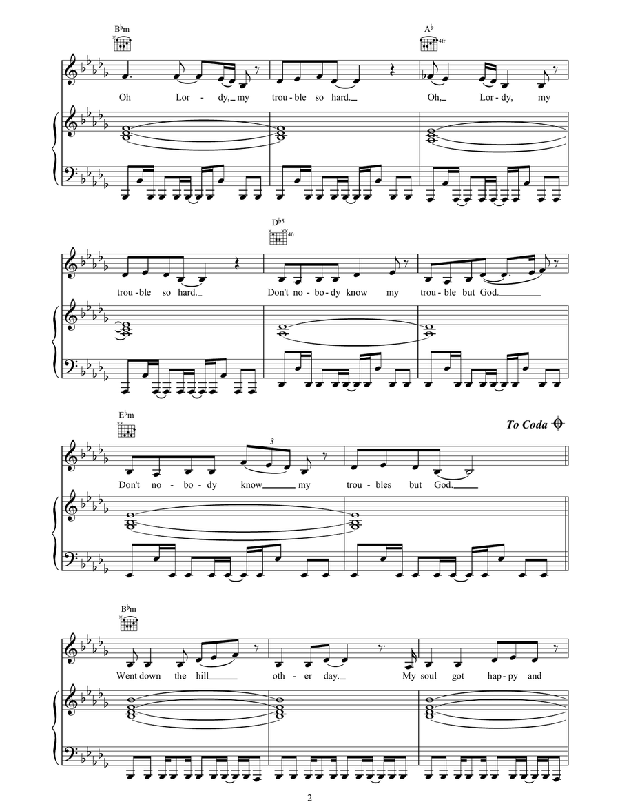 Natural Blues Natural Blues Piano, Vocal, Guitar scores gallery preview page 2
