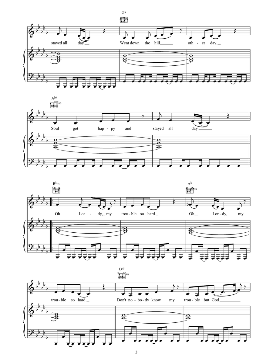Natural Blues Natural Blues Piano, Vocal, Guitar scores gallery preview page 3