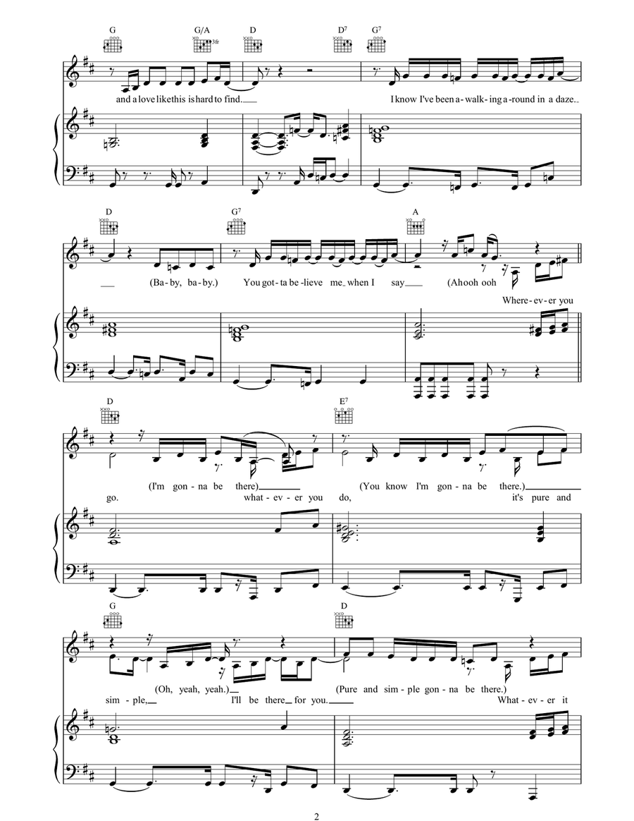 Pure And Simple Piano, Vocal, Guitar scores gallery preview page 2