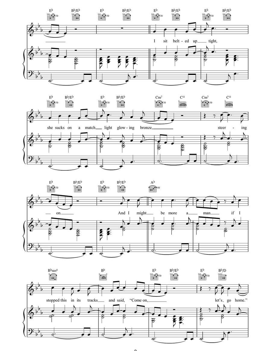 Driving With The Brakes On Piano, Vocal, Guitar scores gallery preview page 2