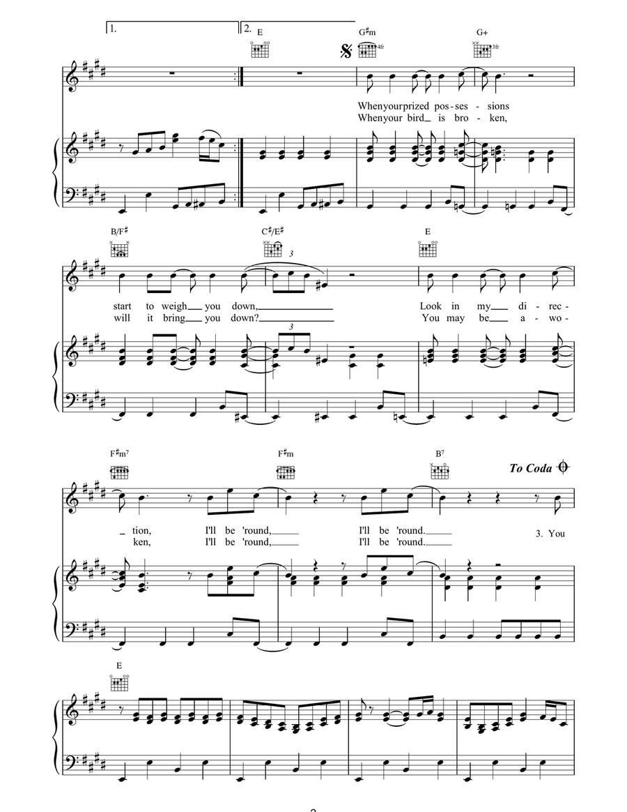 And Your Bird Can Sing And Your Bird Can Sing Piano, Vocal, Guitar scores gallery preview page 2