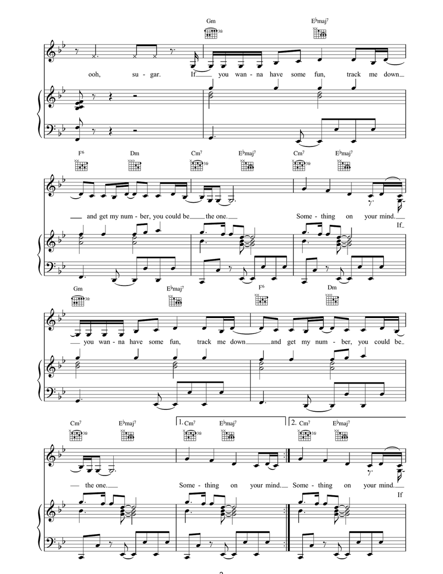 If You Wanna Have Some Fun Piano, Vocal, Guitar scores gallery preview page 3