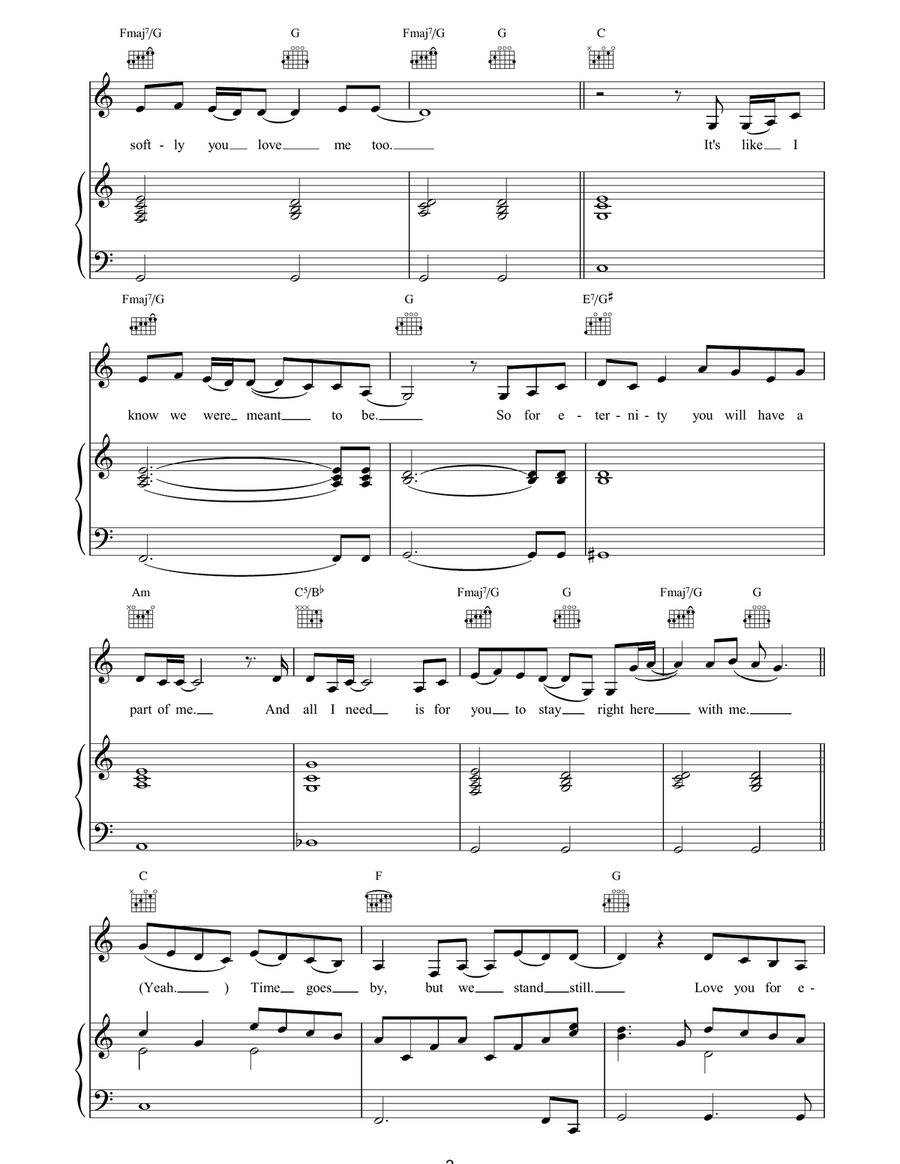 Time Goes By Time Goes By Piano, Vocal, Guitar scores gallery preview page 2