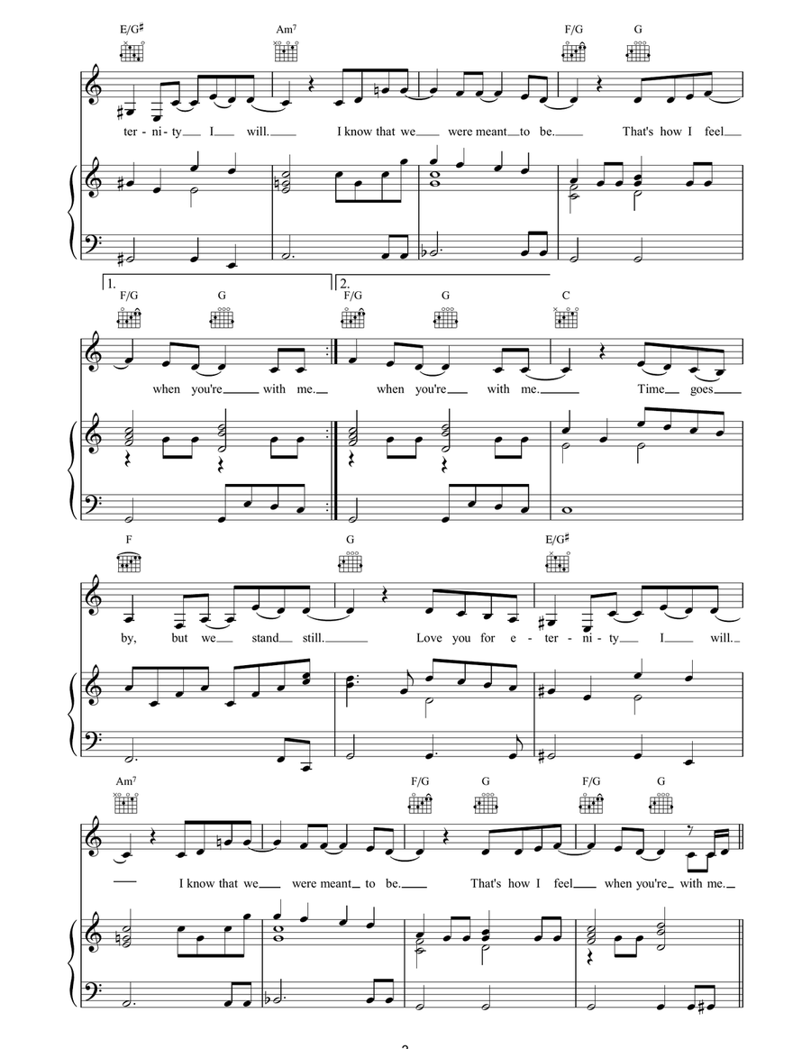 Time Goes By Time Goes By Piano, Vocal, Guitar scores gallery preview page 3