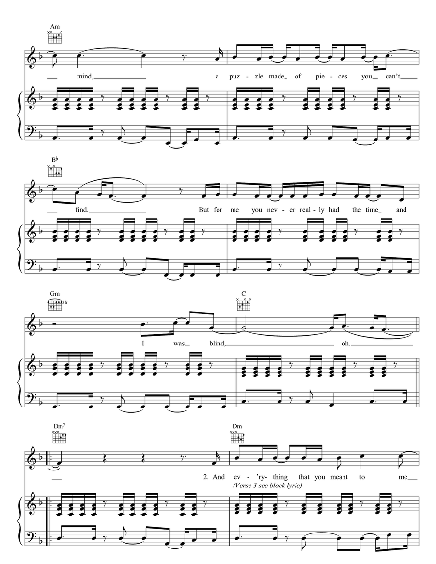 Caught In The Middle Caught In The Middle Piano, Vocal, Guitar scores gallery preview page 2