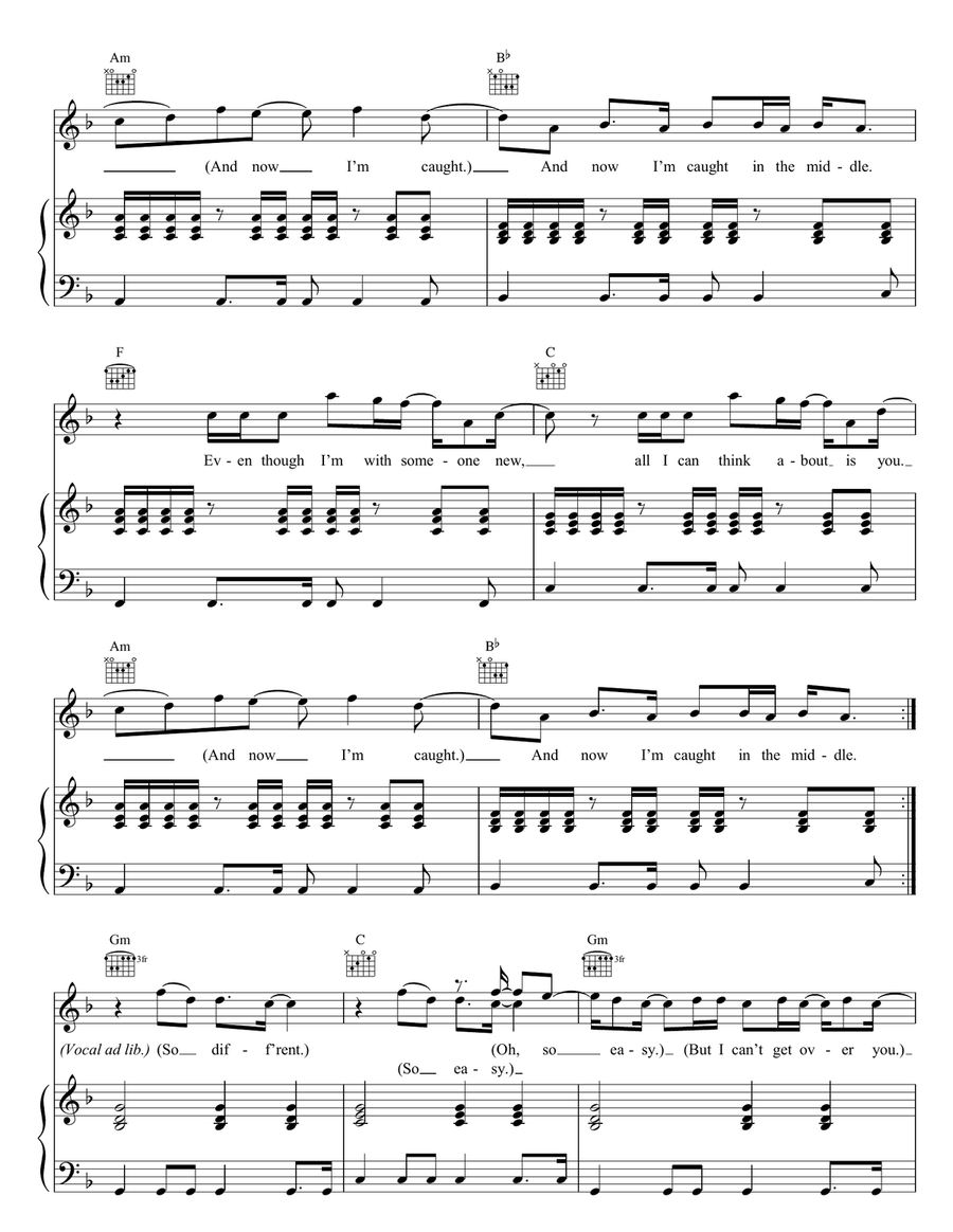 Caught In The Middle Caught In The Middle Piano, Vocal, Guitar scores gallery preview page 4