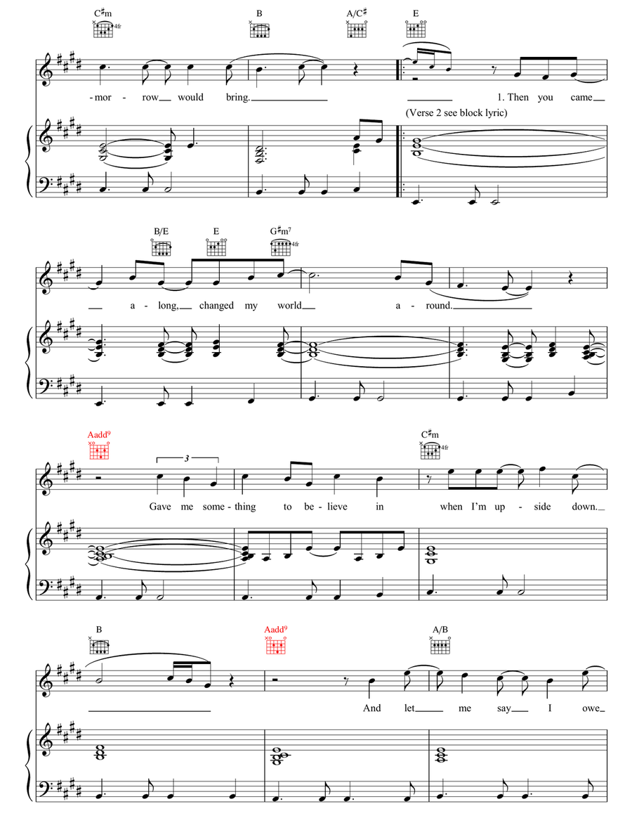 Sunshine Sunshine Piano, Vocal, Guitar scores gallery preview page 2