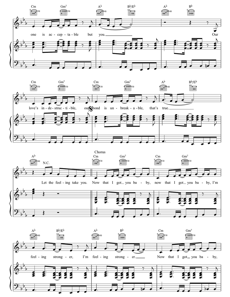 Stronger Stronger Piano, Vocal, Guitar scores gallery preview page 3
