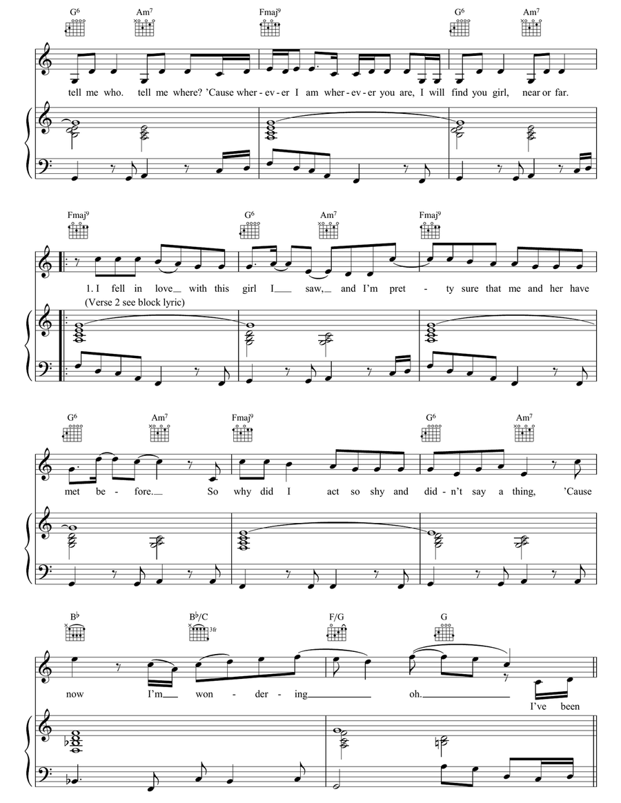 I Will Find You I Will Find You Piano, Vocal, Guitar scores gallery preview page 2