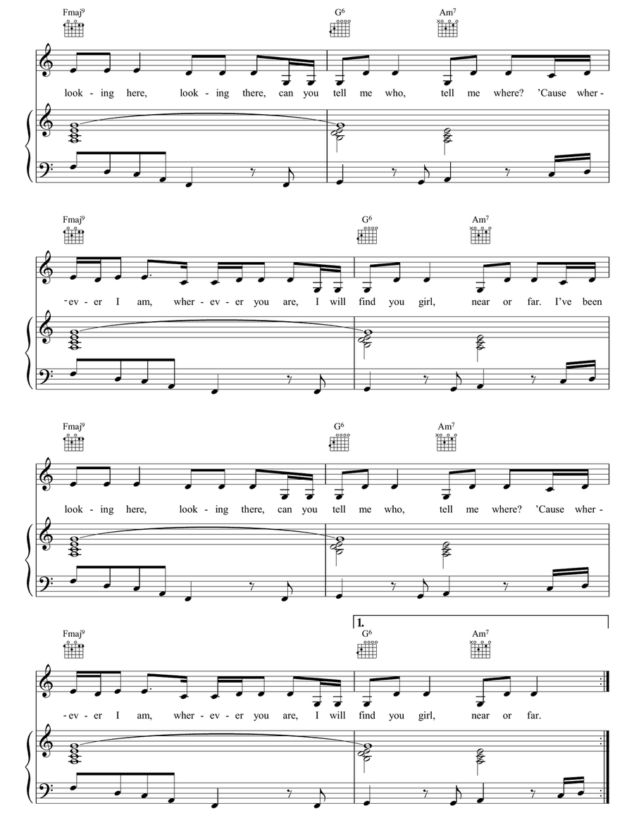 I Will Find You I Will Find You Piano, Vocal, Guitar scores gallery preview page 3