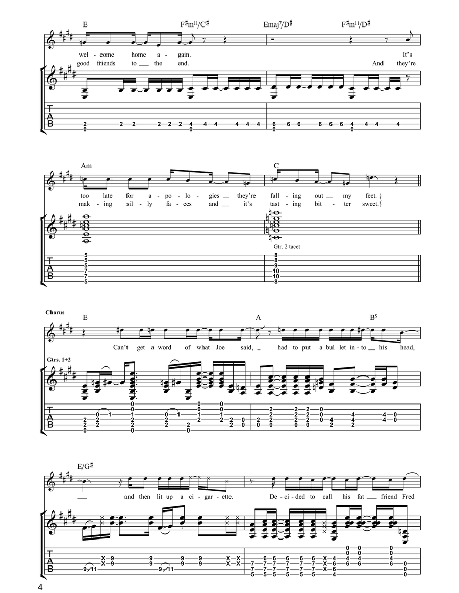 Joe's Head Joe's Head Acoustic Guitar scores gallery preview page 4