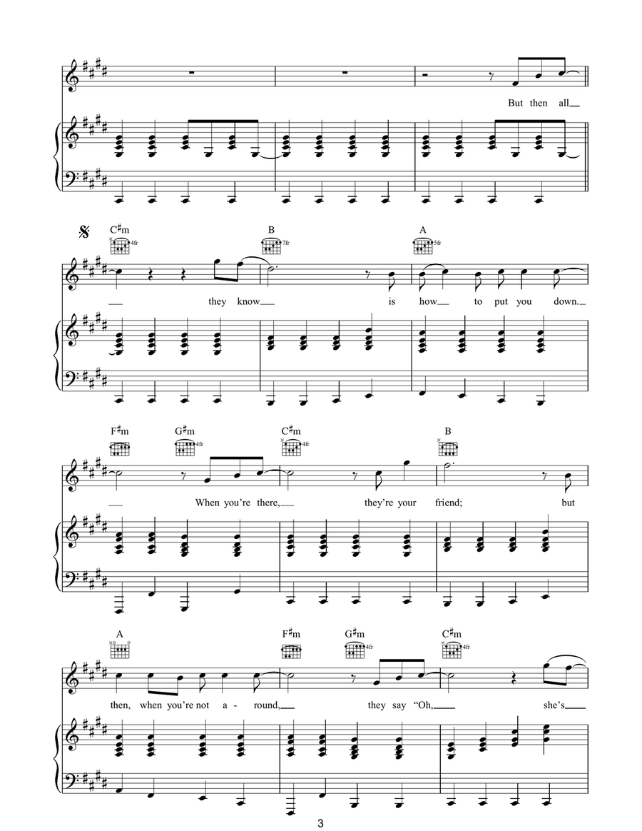 Golden Touch Golden Touch Piano, Vocal, Guitar scores gallery preview page 3