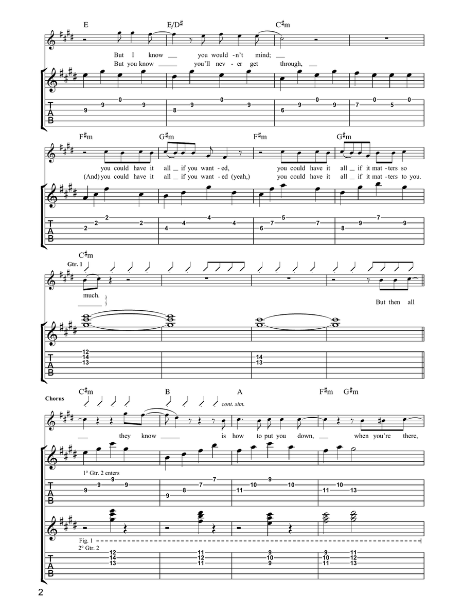 Golden Touch Golden Touch Guitar Tablature scores gallery preview page 2