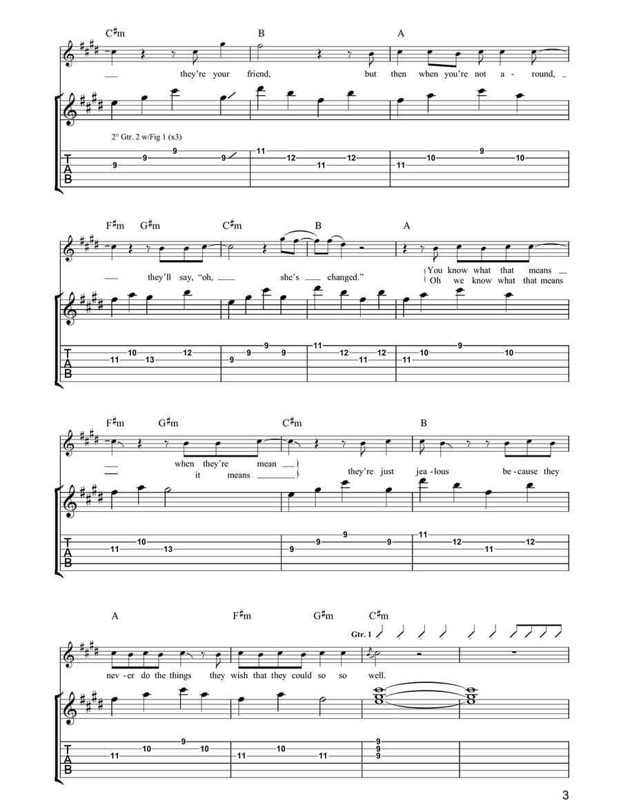 Golden Touch Golden Touch Guitar Tablature scores gallery preview page 3