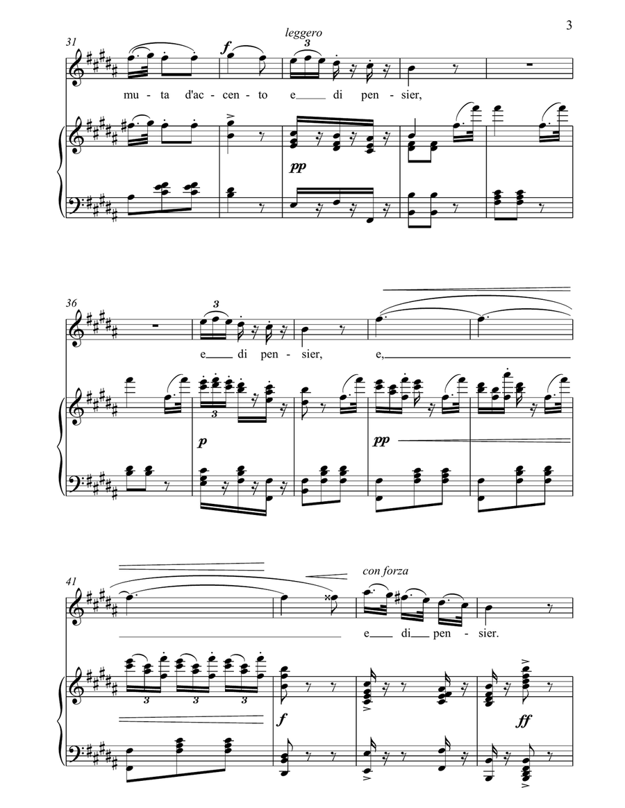 La Donna e Mobile by Giuseppe Verdi Piano, Vocal, Guitar - Digital Sheet Music page 3