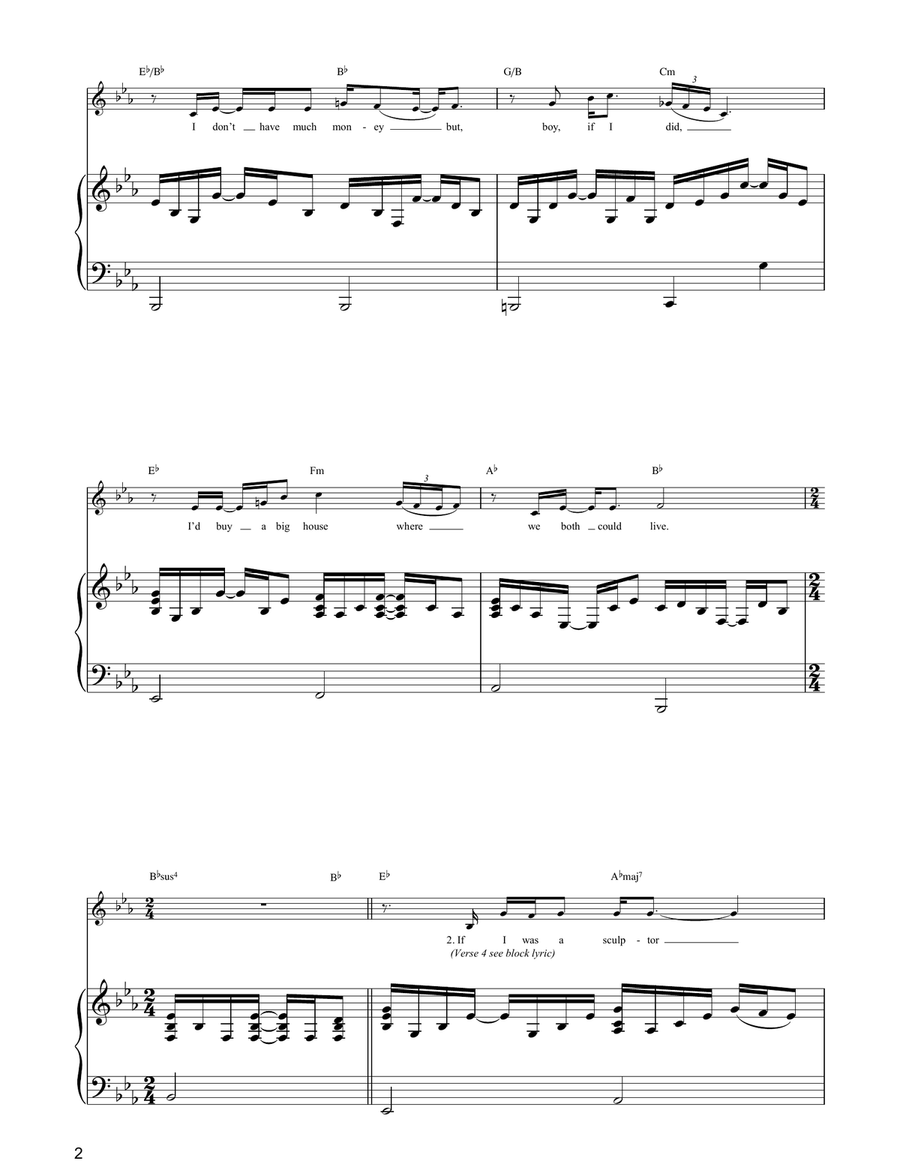 Your Song Your Song Piano, Vocal, Guitar scores gallery preview page 2