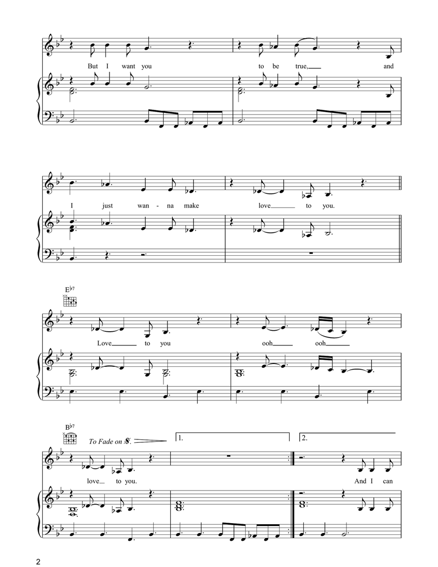 I Just Want To Make Love To You Piano, Vocal, Guitar scores gallery preview page 2