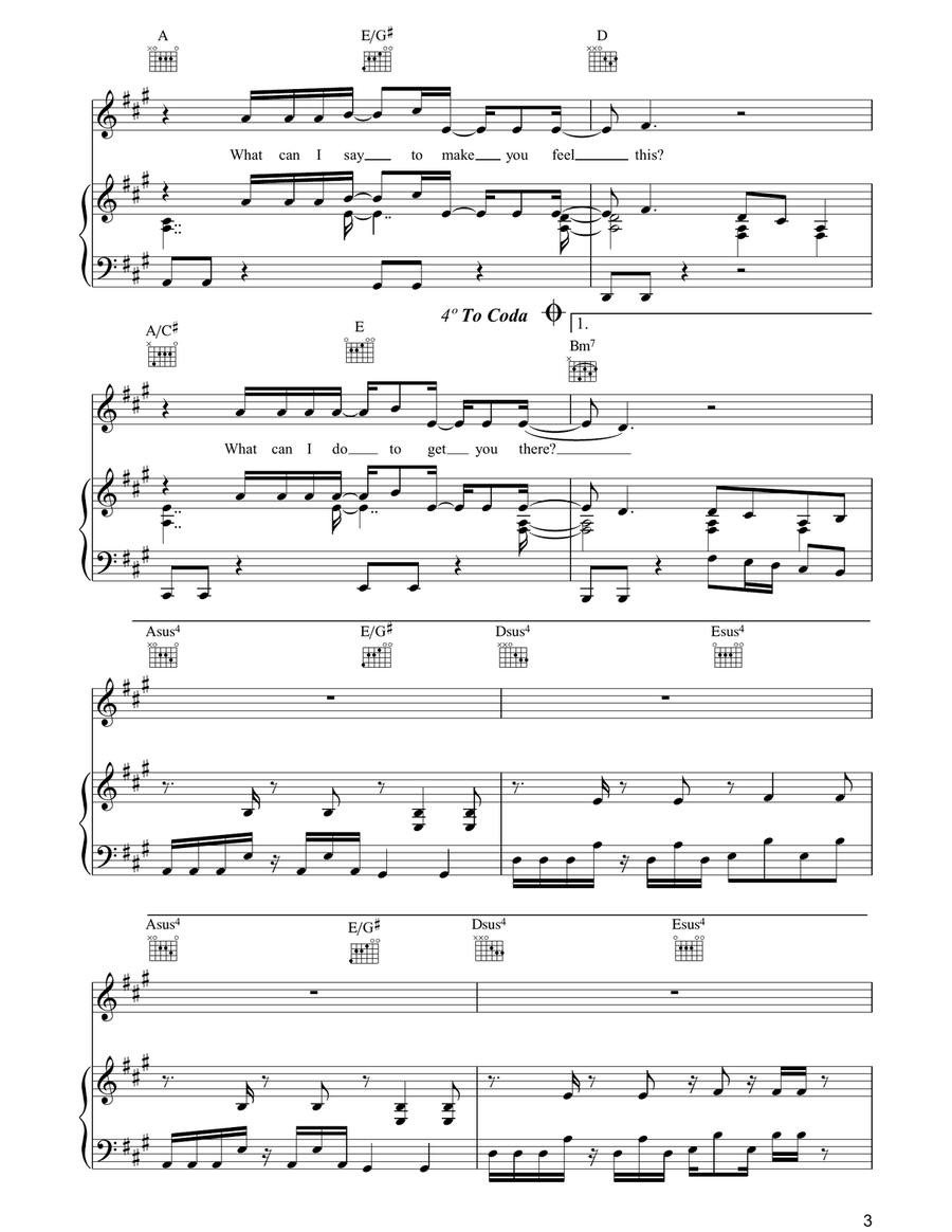 What Can I Do? Piano, Vocal, Guitar scores gallery preview page 3