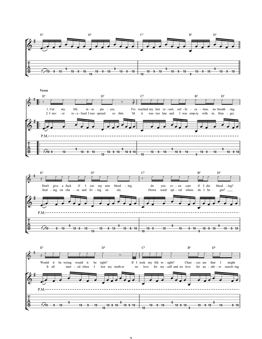 Last Resort Last Resort Electric Guitar scores gallery preview page 2