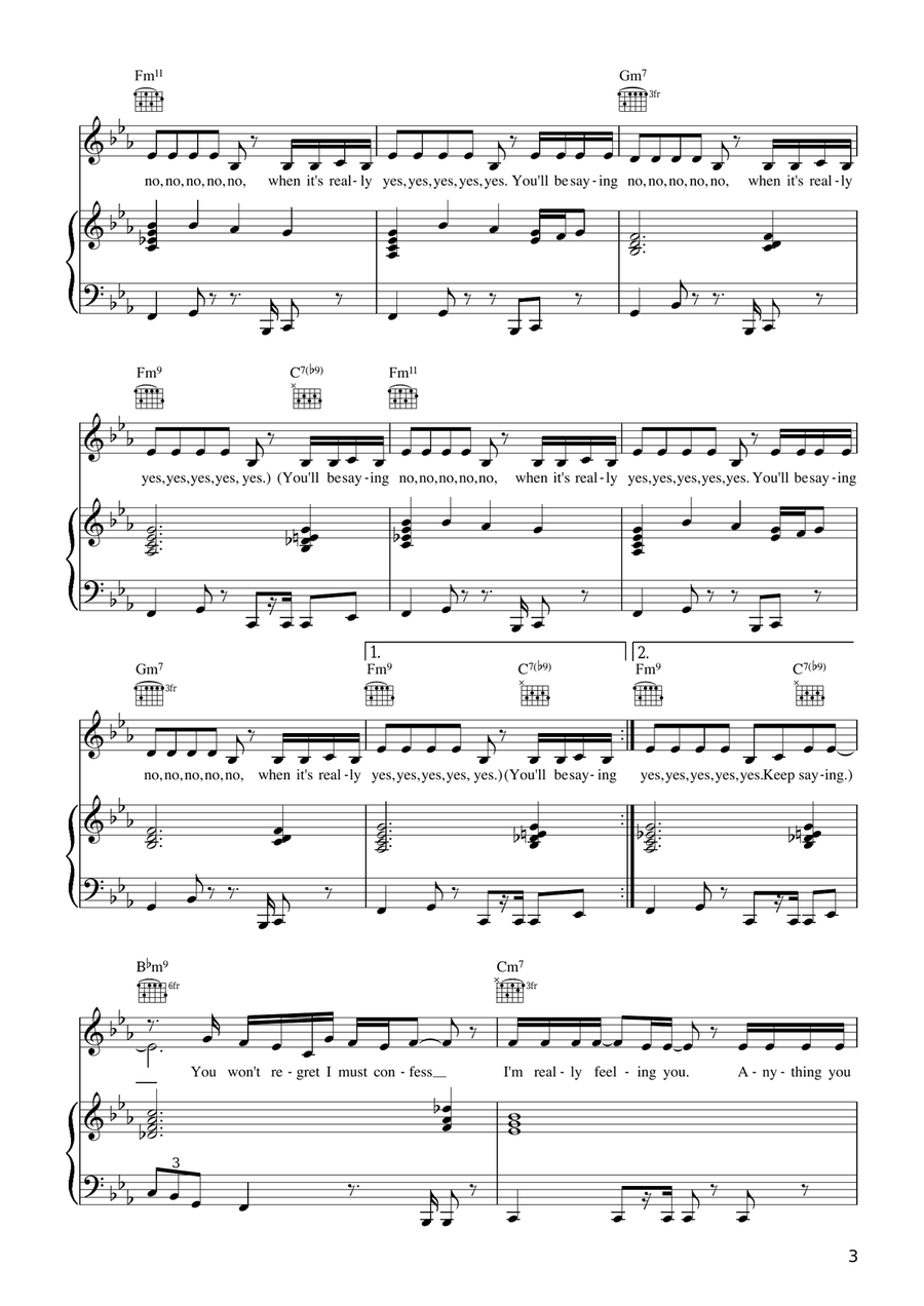 No, No, No Part 1 Acoustic Guitar scores gallery preview page 3
