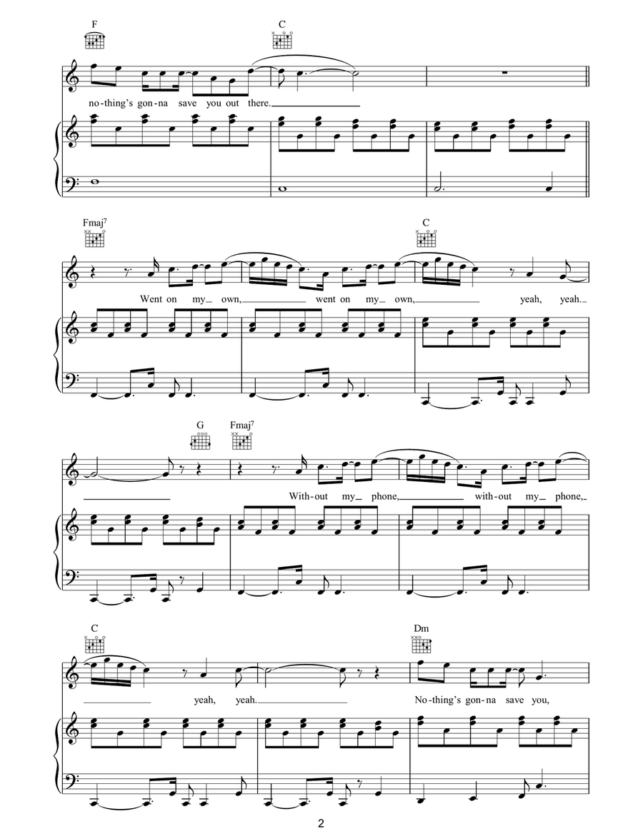 Homesick Homesick Piano, Vocal, Guitar scores gallery preview page 2