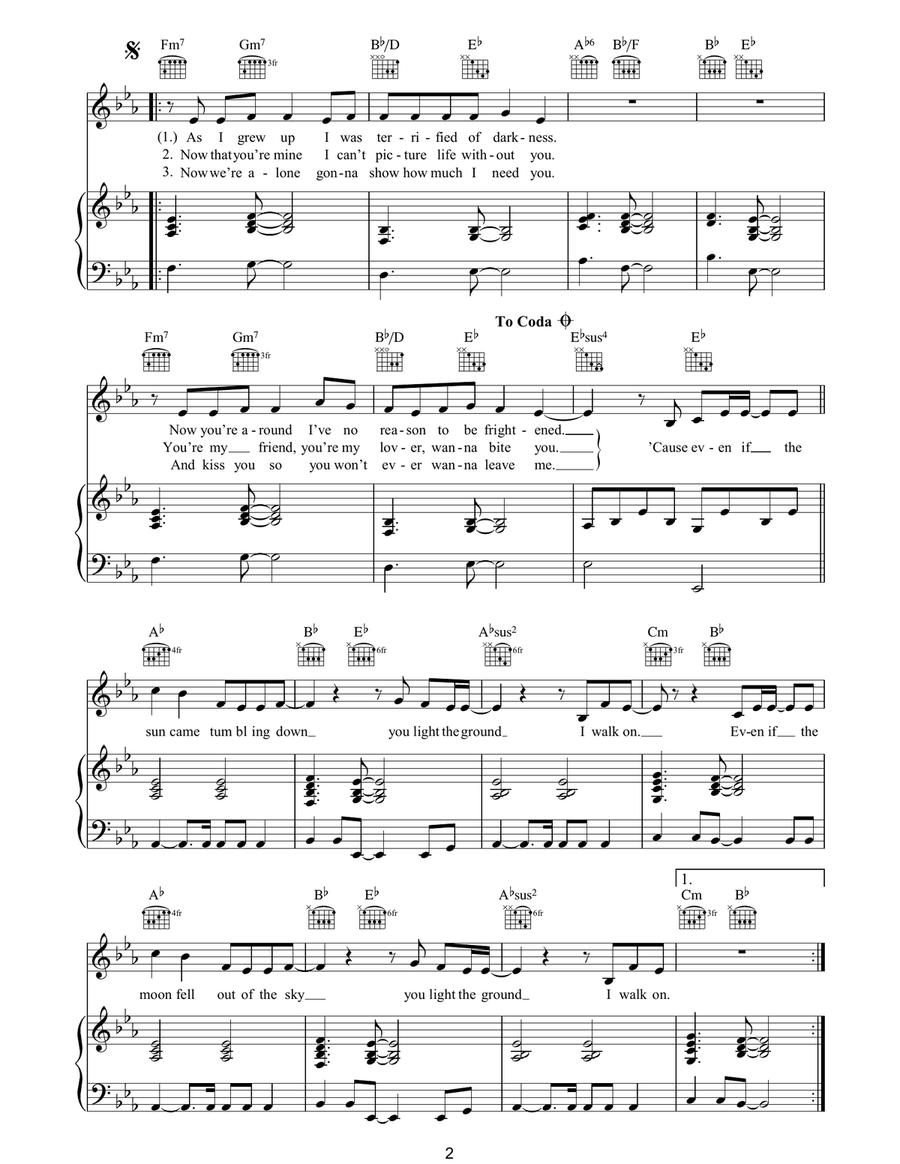 Even If Even If Piano, Vocal, Guitar scores gallery preview page 2