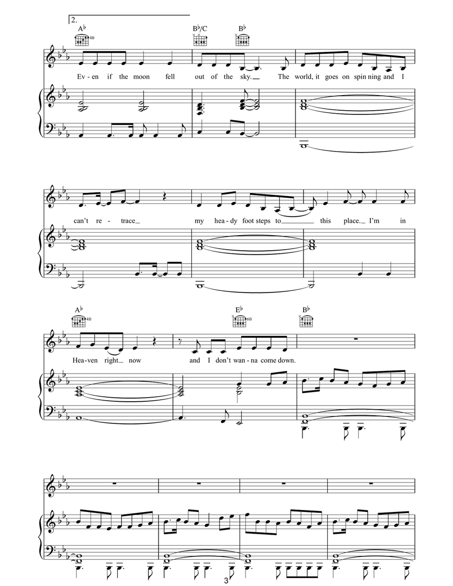 Even If Even If Piano, Vocal, Guitar scores gallery preview page 3