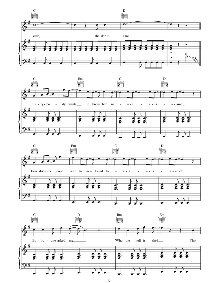 Five Colours In Her Hair Five Colours In Her Hair Piano, Vocal, Guitar scores gallery preview page 5